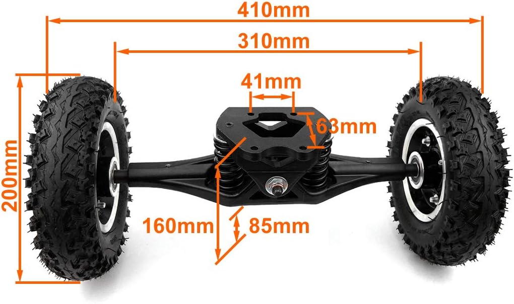 L-faster Skateboard Truck Off Road Skateboard Belt Drive Truck 4 Wheel Longboard Mountains Skateboard 11 Inch Truck