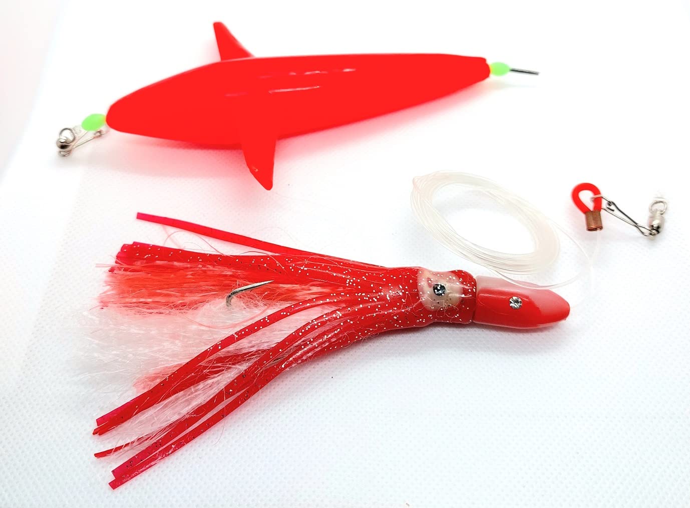 Kit Pesca A Traina - 3 Esche Artificiali Per Tonno E Aguglia Imperiale, Con Ami In Acciaio - Foto 6