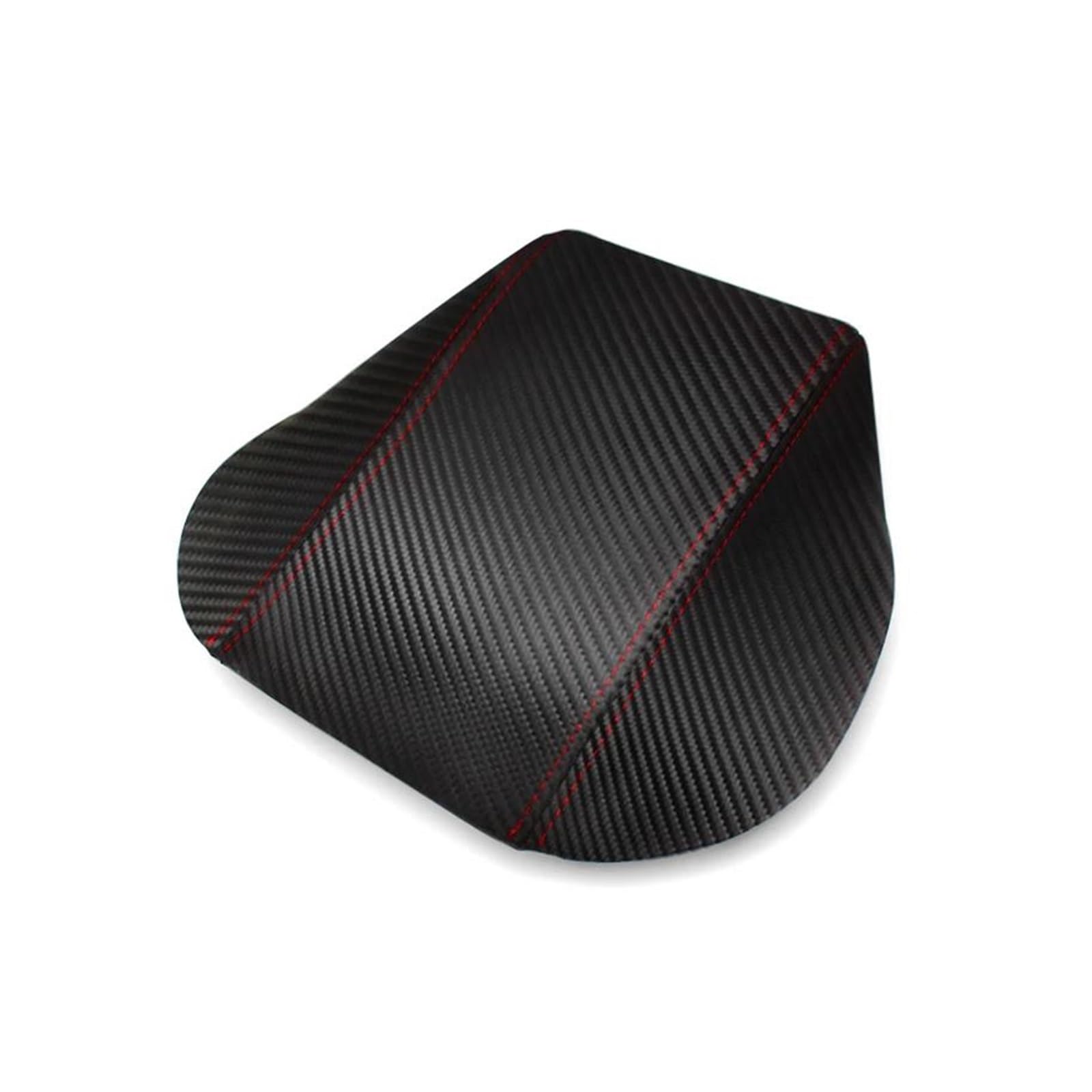 For Civic 9th Sedan 2013 12-15 Car Interior Carbon Style Leather Center Armrest Cover Sticker Trim(Red line)