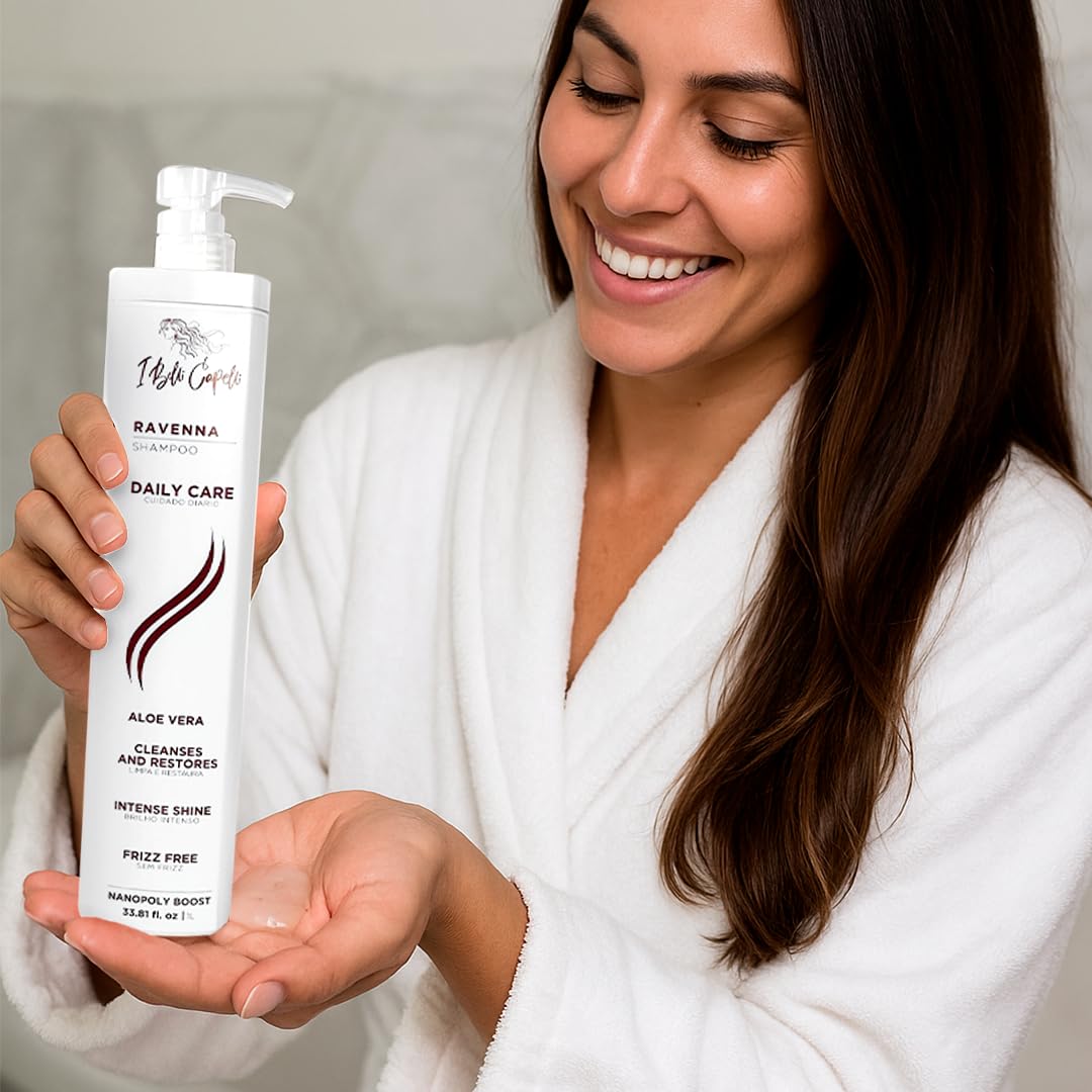 I Belli Capelli Ravenna Aloe Vera Shampoo & Conditioner Set – Sulfate & Paraben-Free, Deep Moisture, Breakage Reduction for Dry, Damaged & All Hair Types, 2×1L (33.8 fl oz each) - Image 6