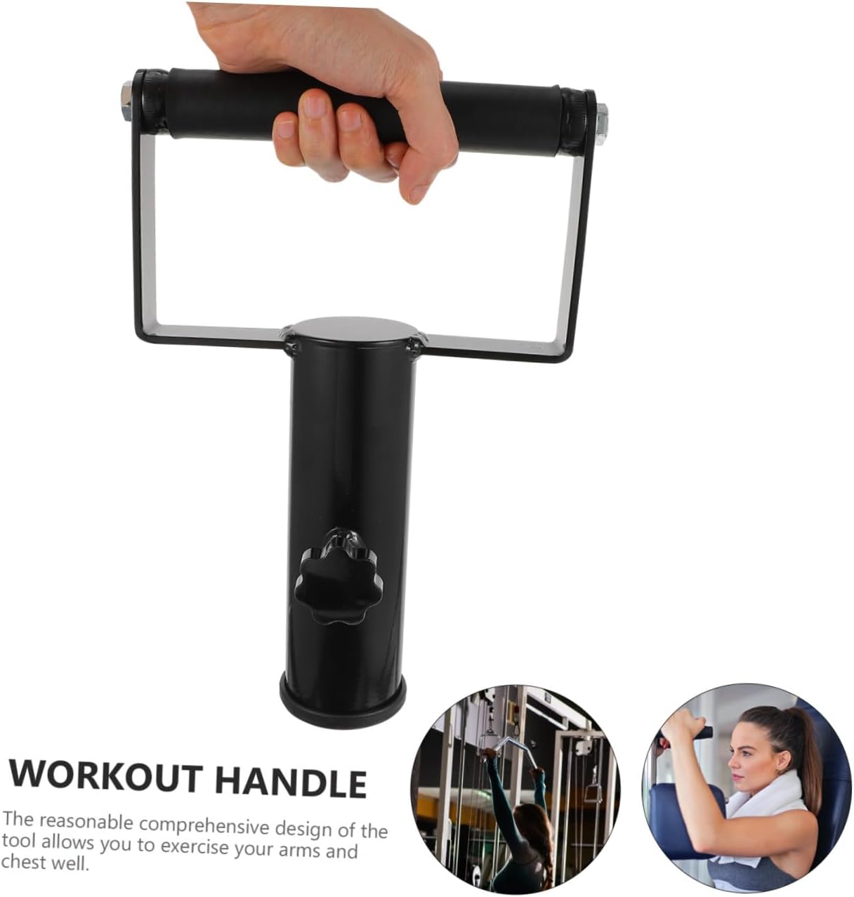 ibasenice Row Bar Handle for Shoulder Muscle Training Non-Slip Installation Compatible with Barbells for Home and Gym Use