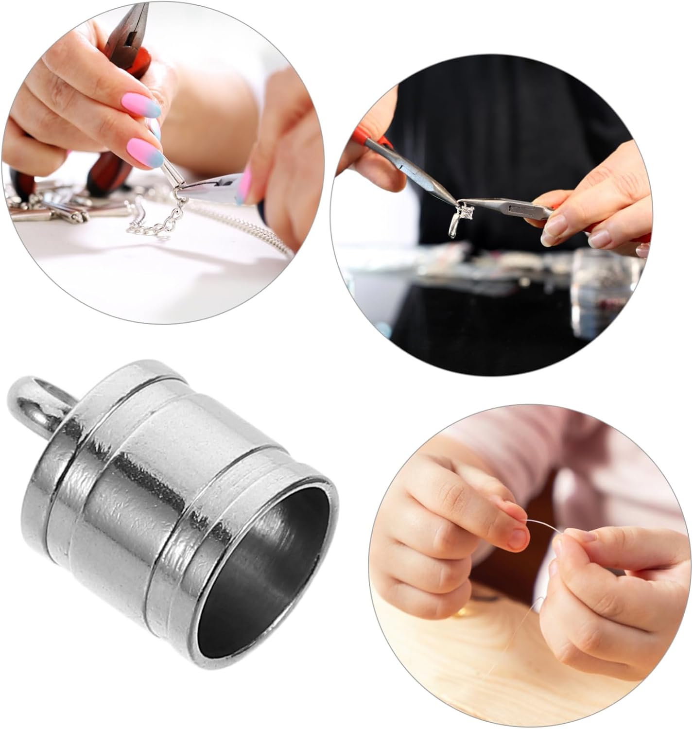 20pcs Stainless Steel End Caps for Jewelry Making Versatile Fasteners for Cords Tassel Projects and DIY Necklaces Bracelets Durable Jewelry Findings for Craft Enthusiasts