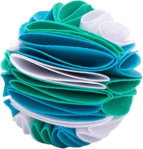 Juguete de entrenamiento para olfatear perros, bola de fieltro de 5.9 in para golosinas, juguete interactivo para mascotas, mejora el olor,