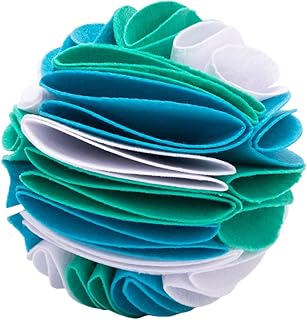 BCOATH Dog Sniffing Ball Snuffle Feeding Mat Dog Brain Stimulating Dog Puzzle Toys for Large Dogs Dog Nose Work Mat Chew Toys for Large Dogs Tearribles Apart Felt Cloth Food Pet Supplies