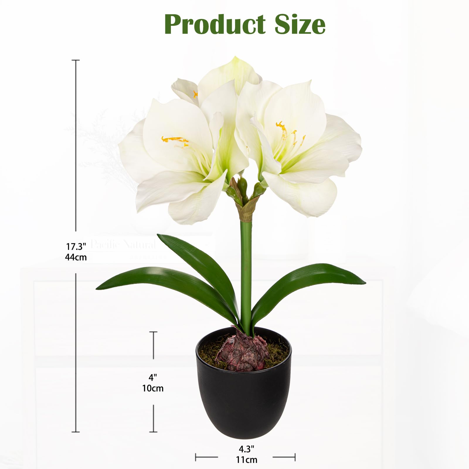 Amazon.de: Arborus Kunstblumen im Topf Amaryllis Blumen Knstlich wie Echt  Knstliche Zimmerpflanzen Knstliche Blumen wie Echt Dekopflanzen fr Tisch  ...