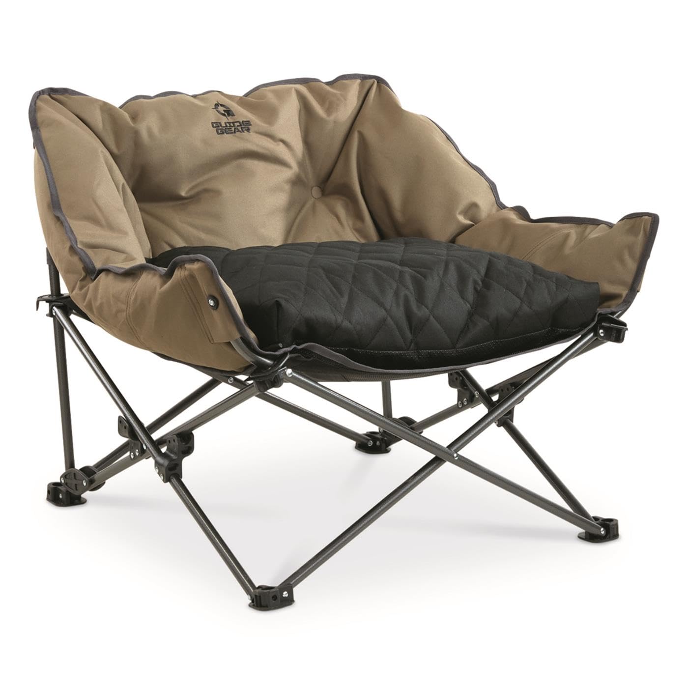 Guide Gear Padded Portable Pet Bed; Raised Outdoor Dog Couch, Cot Brown