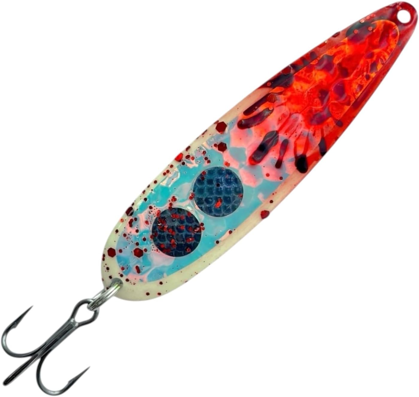 Beaver's Lures Magnum Trolling Spoon | Made in USA, Extreme Glow, Salmon & Trout, Strong Hooks