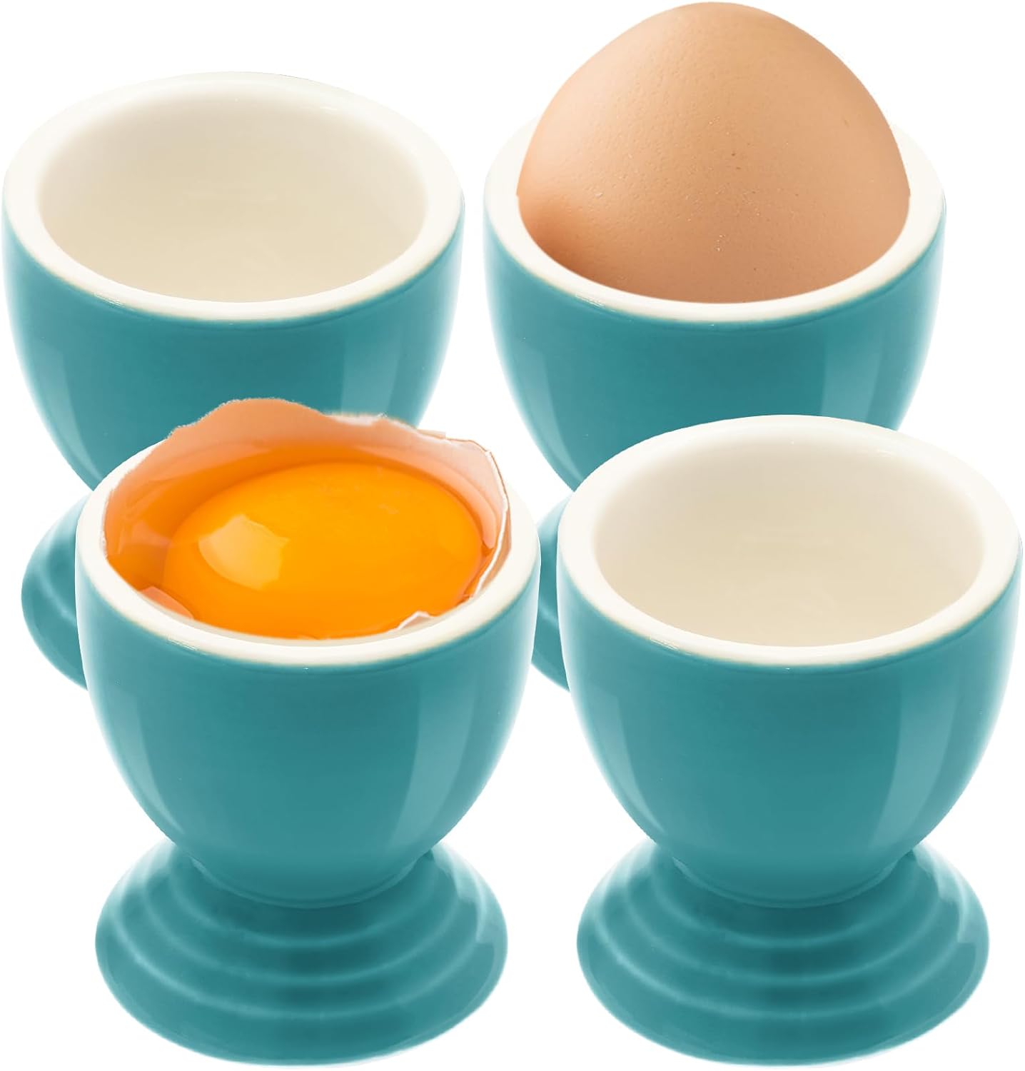 2 Pcs Colorful Ceramic Egg Cups Caribbean