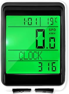 eboocicle Wireless Bicycle Computer, Multifunctional, Waterproof with Backlit Display, HD Speedometer Bicycle with Large Screen, Wireless Bike Computer, Five Languages