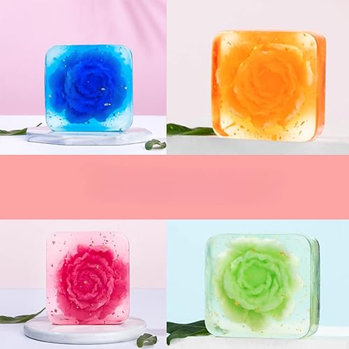 Miniatura 2 de 5 paquetes de jabón de aceite esencial, fragancia floral, hecho a mano, jabón facial exfoliante, hidratante e hidratante, control de aceite de