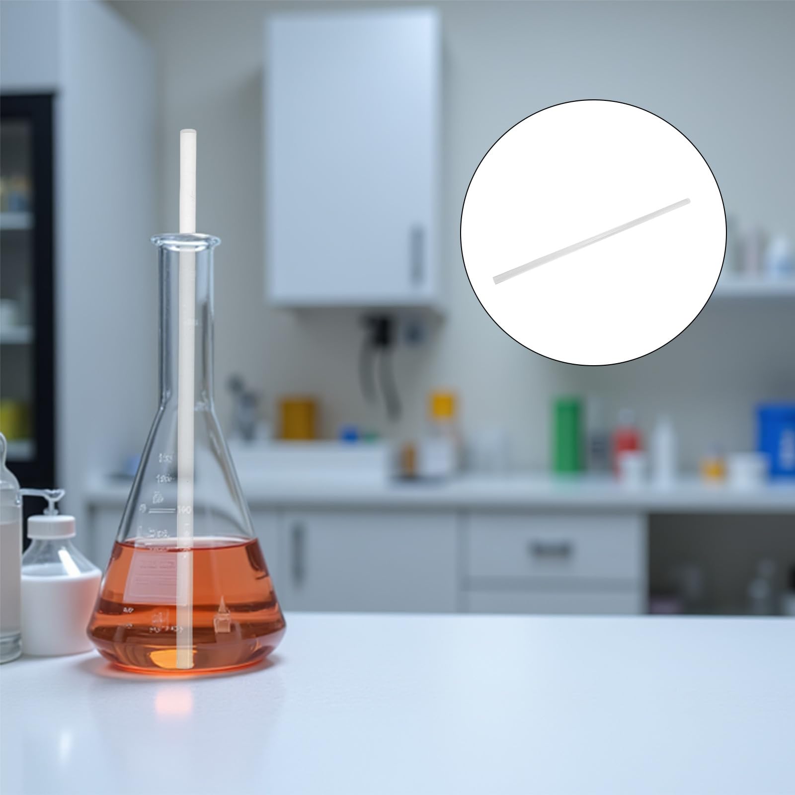 Varilla Mezcladora de Cuarzo Alta Pureza para Laboratorio y Resistencia Térmica, Barra de Vidrio para Agitación Científica y Aplicaciones Industriales