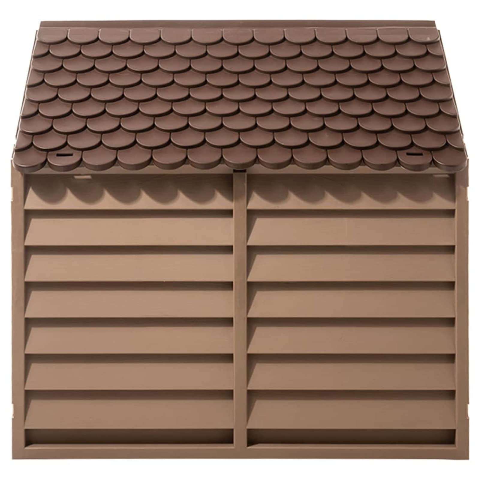 Caseta para Perros Polipropileno marrón 86x84x82 cm Caseta para Gatos Exterior Caseta Perro Mediano