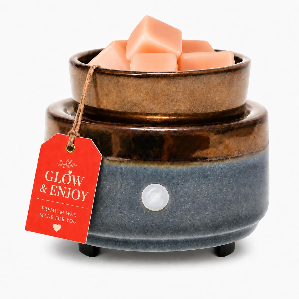 kobodon Keramik-Kerzenwachswärmer, Raumduft Diffusor, Centsy Warmer, 2-in-1 Kerzenwachs Elektrischer Schmelzer und Duftwärmer zum Erwärmen von Duftkerzen Erfrischen Raum, Spa, Zuhause, Büro