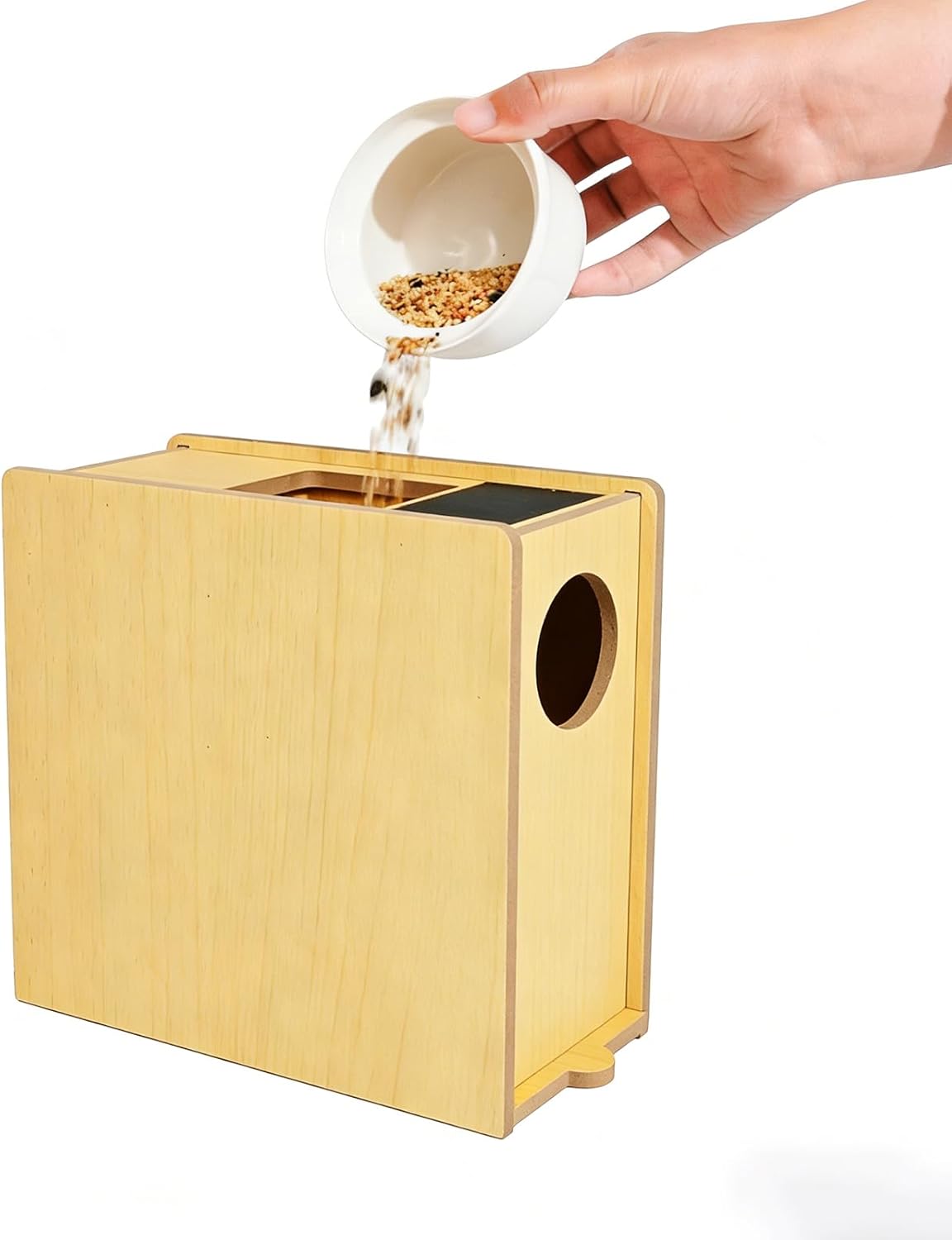 ordinarYone Premium Wooden Avian Food Shell Separator For Effective Feeding And Easy Maintenance In Pet Bird Cages