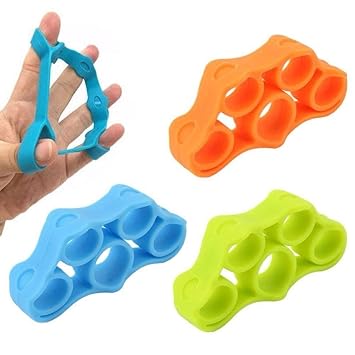 Serveuttam Hand Grip Strengthener Finger Exerciser | Palm Exercising Tool with Different Resistance Level | Strengthen Forearm and Fingers | Guitar Playing Tools (Finger Exerciser 3 Set) - image, photos
