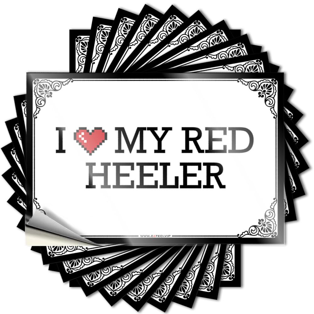 New Funny Sticker, Western Case I Love My Red Heeler | Funny Quote Fishing Decals(8X12CM)
