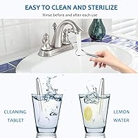 Vista 6 de Paquete de 2 raspadores de lengua, 100% acero inoxidable quirúrgico 304, limpiador de lengua para adultos y niños, raspadores de lengua metálicos