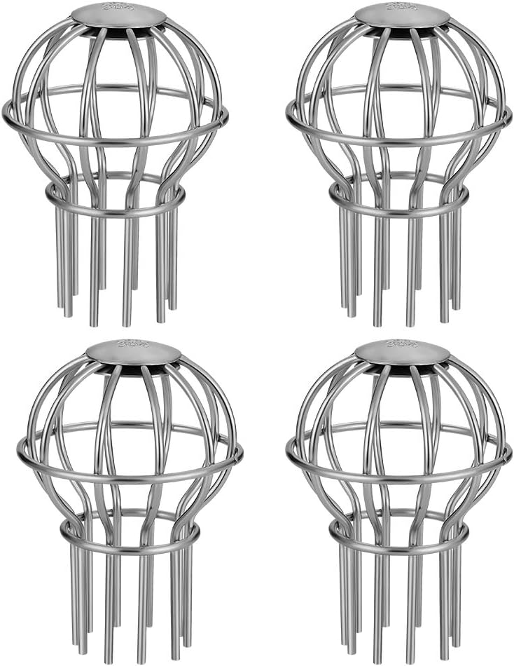 Gutter Guard 2 Inch 304 Stainless Steel Filter Strainer, Stops Leaves Seeds and Other Debris Gutter Cleaning Tool – 4 Pack