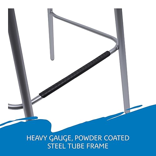 Miniatura 3 de Iceberg CafeWorks - Taburete Bistro con marco de acero de calibre pesado, 23 pulgadas de ancho x 44 pulgadas de alto x 22 pulgadas de profundidad,