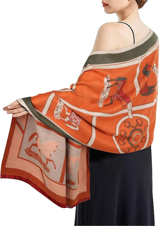 Pashmina para mujer tipo chal ligero y elegante miniatura 3