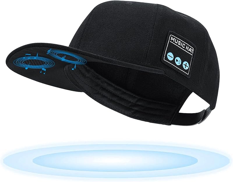Gorro con parlante Bluetooth, gorra de béisbol con parlantes estéreo HD integrados y micrófono oculto, llamadas manos libres para ciclismo, parques de patinaje, fiestas, bailes, deportes al aire libre, regalos para hombres, hermano, novio, él