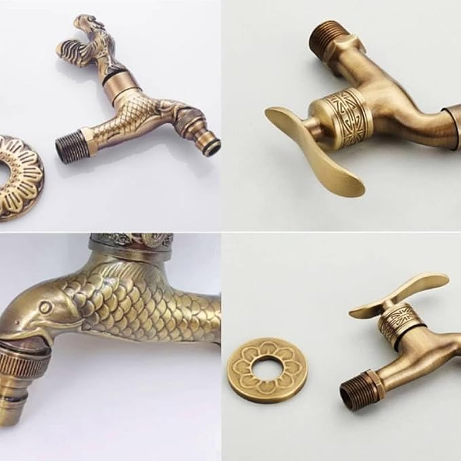 Amazon.co.jp: PpzhenN ガーデンアウトドア蛇口 アニマル蛇口 ゴールド