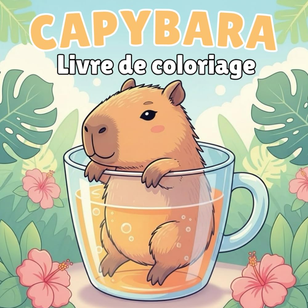 Capybara Livre de Coloriage pour Enfants: Le Plus Adorable des Animaux à Colorier et à Découvrir !