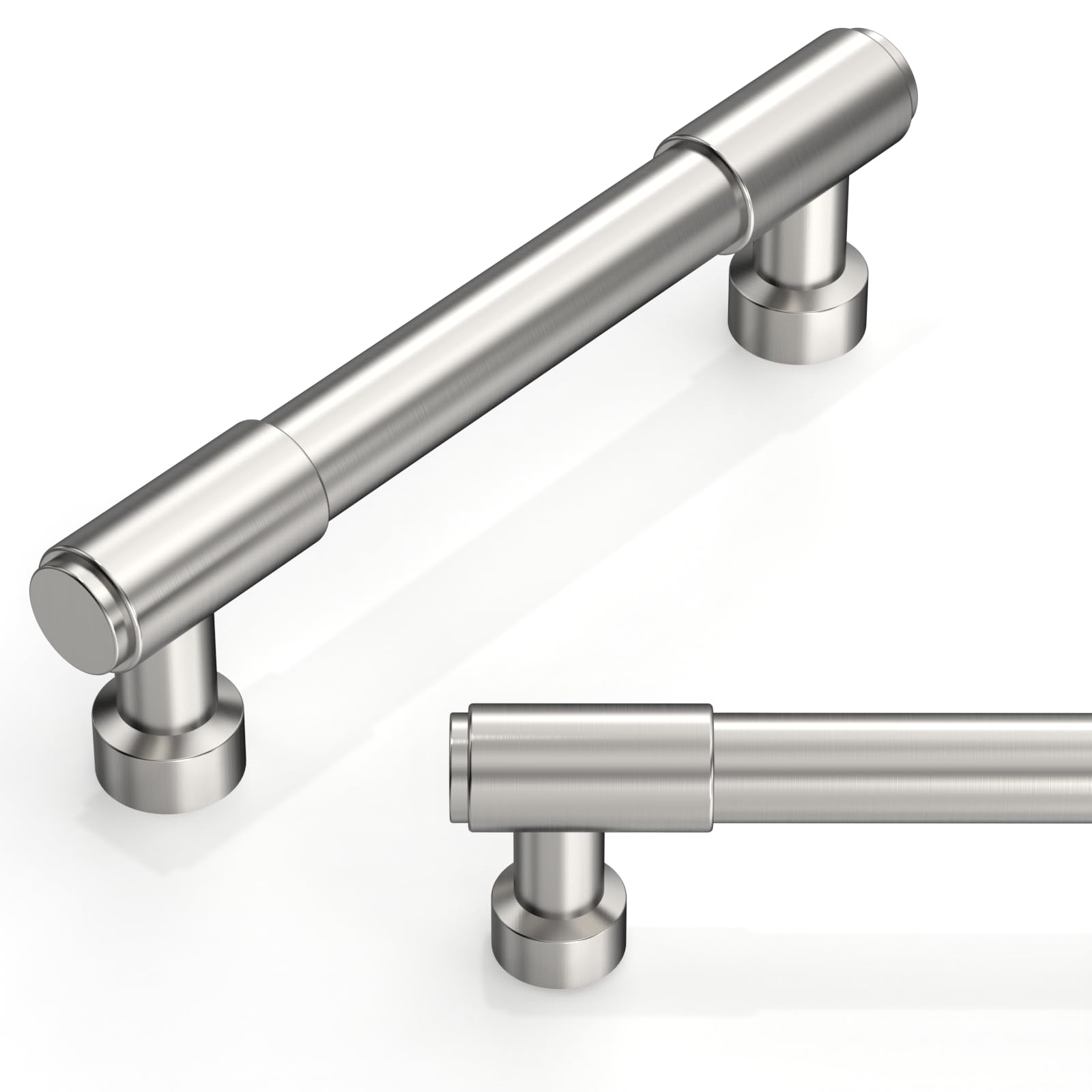 Talentedeco 10 Pack Brushed Satin Nickel Cabinet Pulls 3.75 Inch(96mm) Kitchen Cupboard Handles Cabinet Hardware for Drawer Pulls — image 1