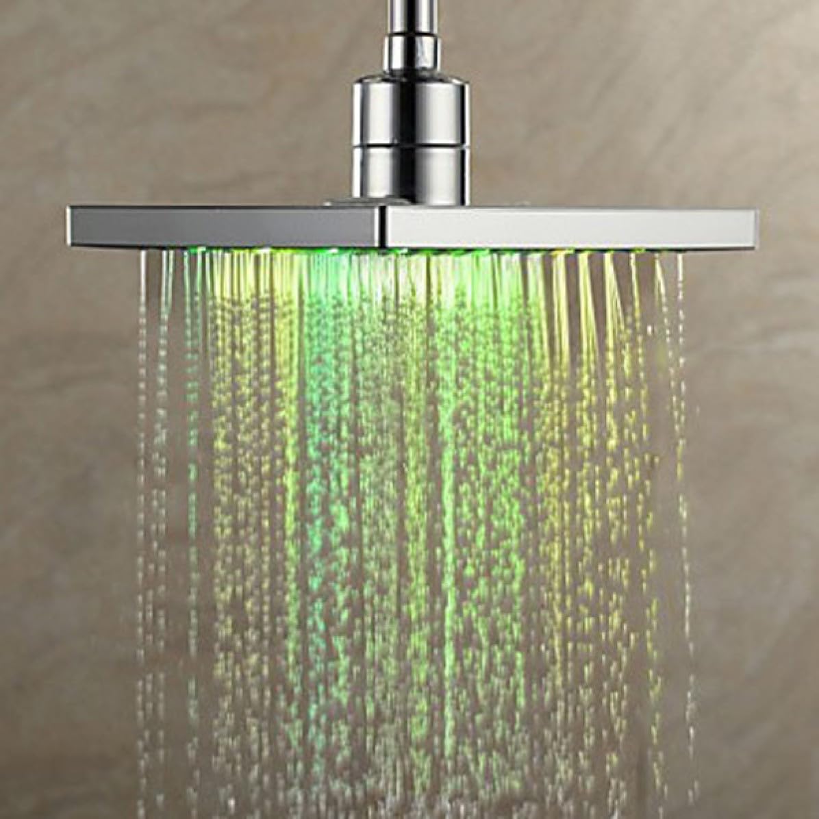 Cabezal de Ducha LED de 8 Pulgadas Cambio de Color Automático