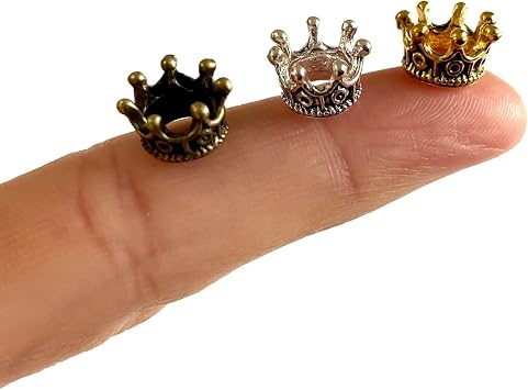 Dollhouse Mini Crown, Metal Crown Dollhouse Miniature, Tiny Miniature Crown, Mini Alloy Crown Headwear Accessories 5PCS