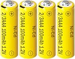 Ni-CD 2/3AAA 100mAh 1.2V Batterie solaire rechargeable 4 Boîtes 2 /3AAA Piles 1.2V pour les lumières solaires extérieures, nid 2/3aaa pile 1.2V
