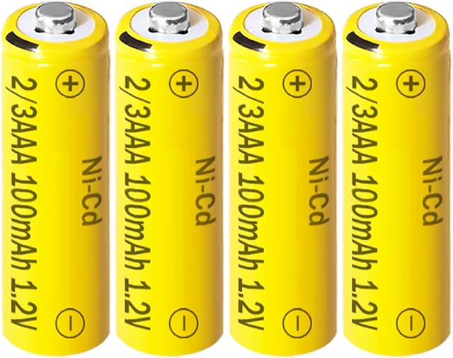 Ni-CD 2/3AAA 100mAh 1.2V Batterie solaire rechargeable 4 Boîtes 2 /3AAA Piles 1.2V pour les lumières solaires extérieures, nid 2/3aaa pile 1.2V