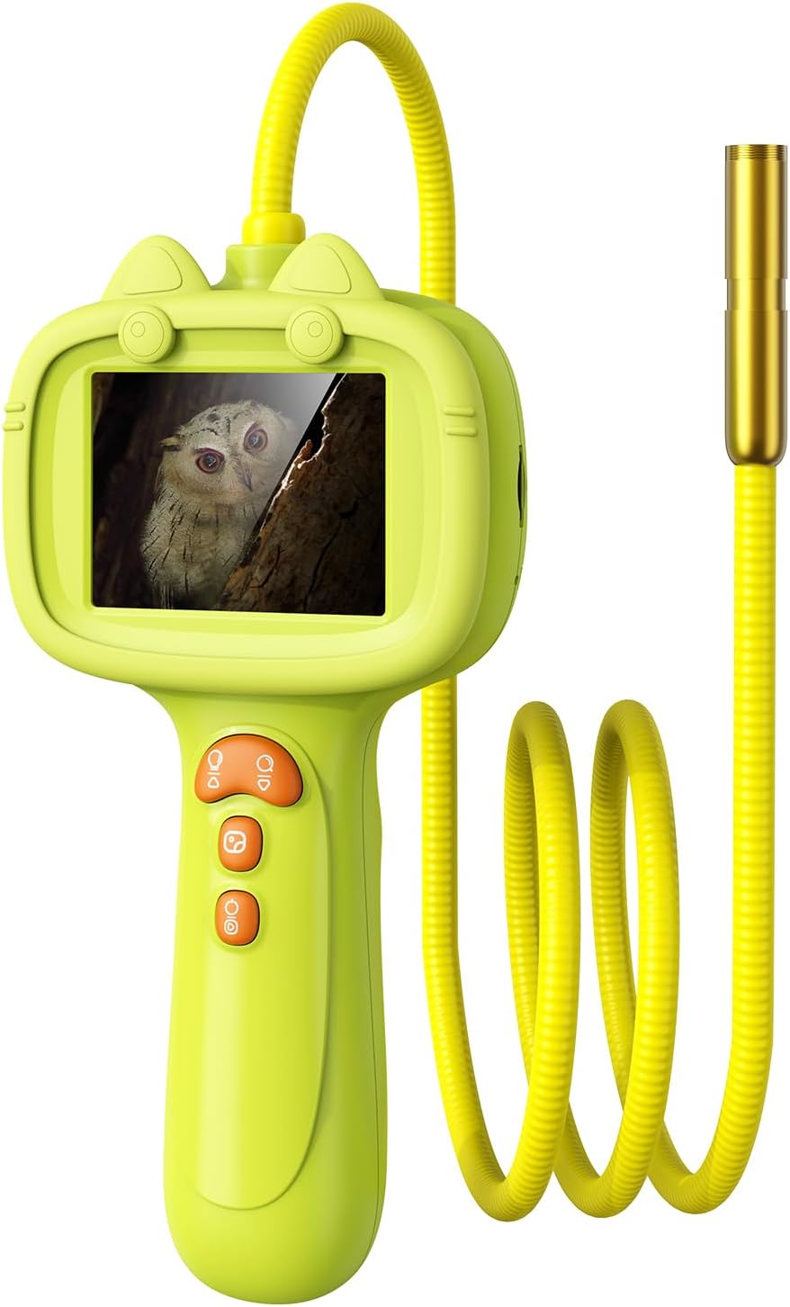 STEM Educational Borescope Camera with Light Kids Outdoor Adventure Nature Exploration Toy HD Waterproof Birthday Gift for Young Explorers