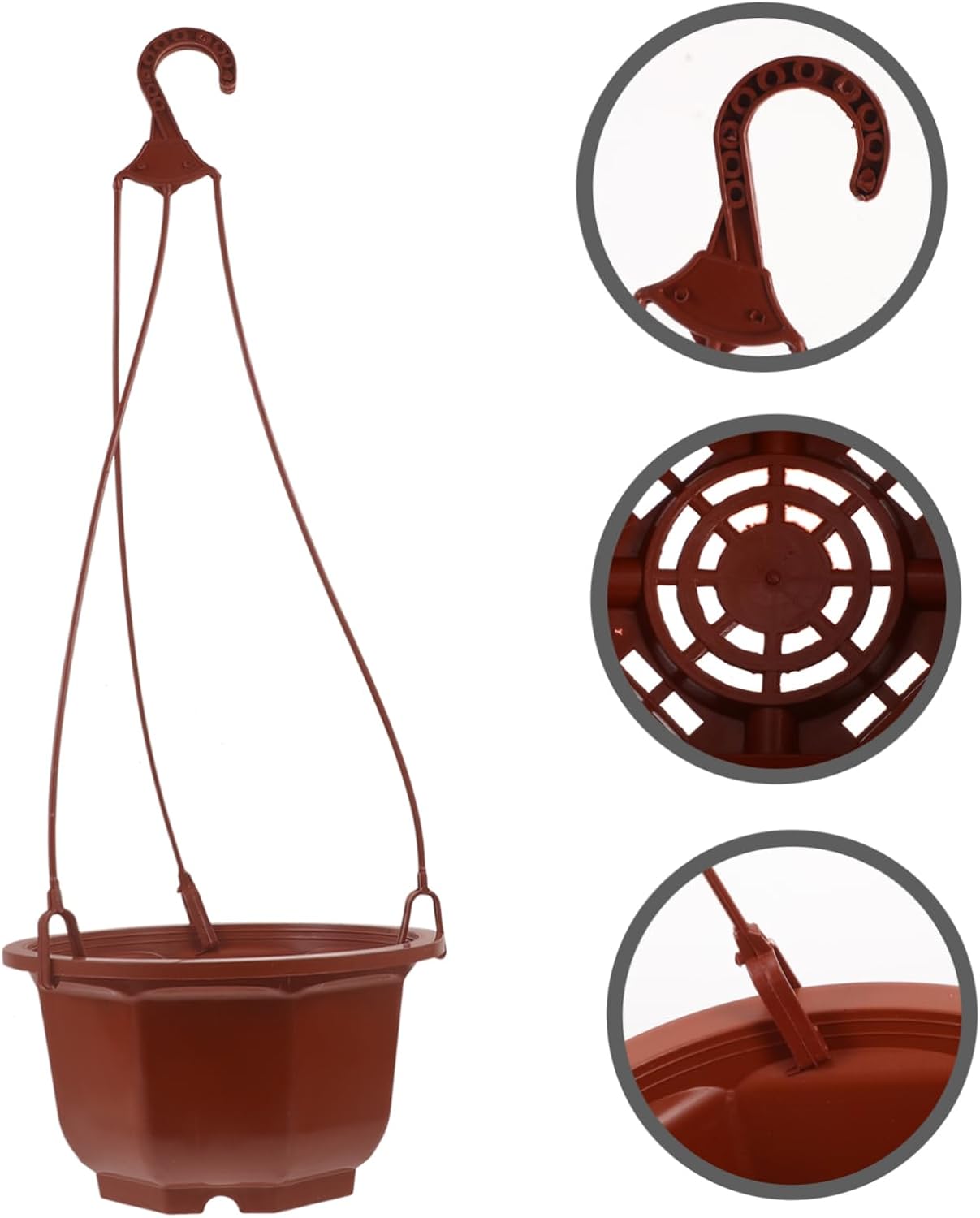 6sets Hanging Orchid Pots for Indoor Plants Breathable Baskets Hooks for and Home Decor for Living Room and Garden Use