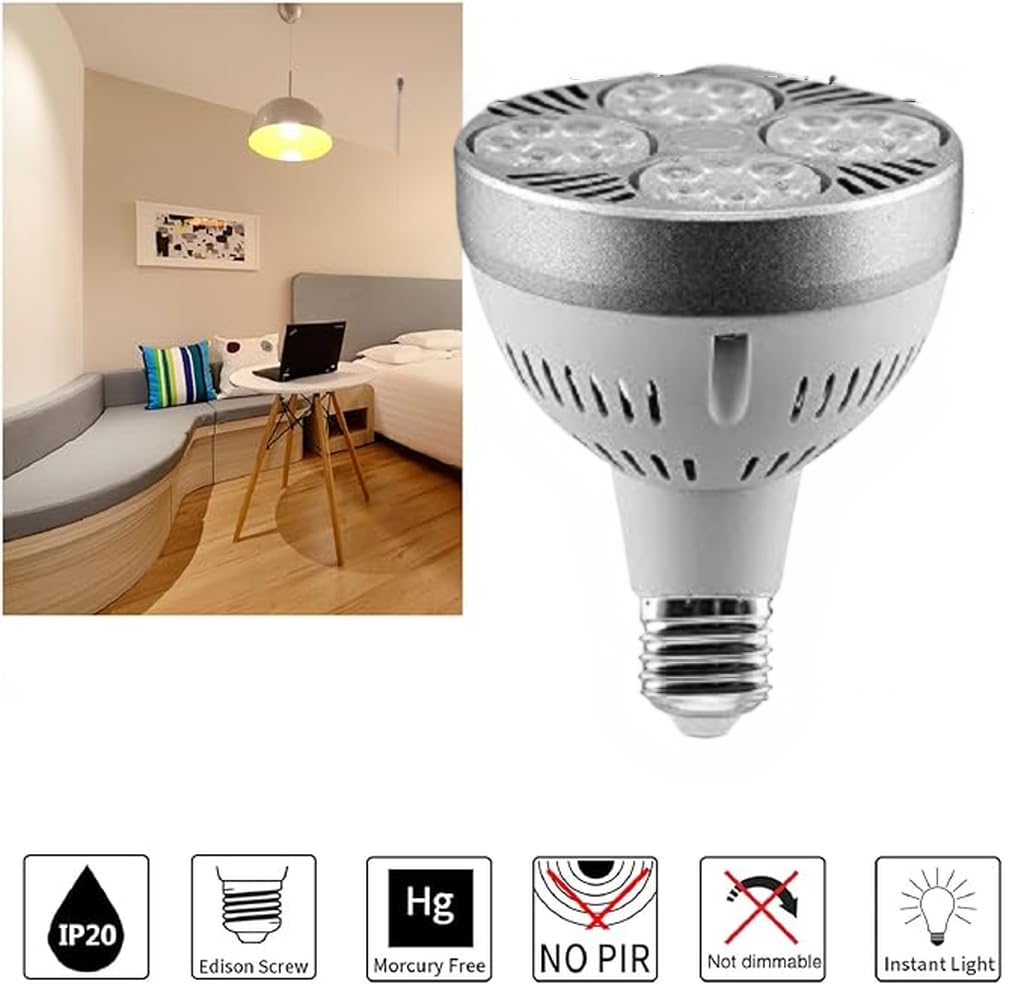 Tecnolux Euro Lamp Bulb LED PAR30 35W E27 2975 lm Natural Light 4200K, Neutral Light, 4200k, 1 Unidad (Paquete de 1) - Image 4