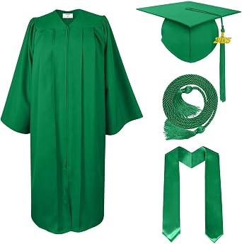 Matte Cap and Gown 2027 Tassels with Honor Cords & Plain Stole