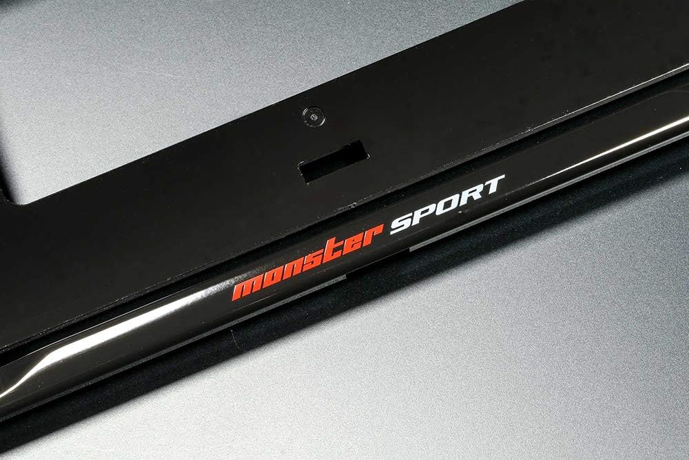 Amazon Monster Sport ナンバーフレーム グロスブラック ナンバープレート用 フレーム カバー スズキ車他 0000m 車 バイク 車 バイク