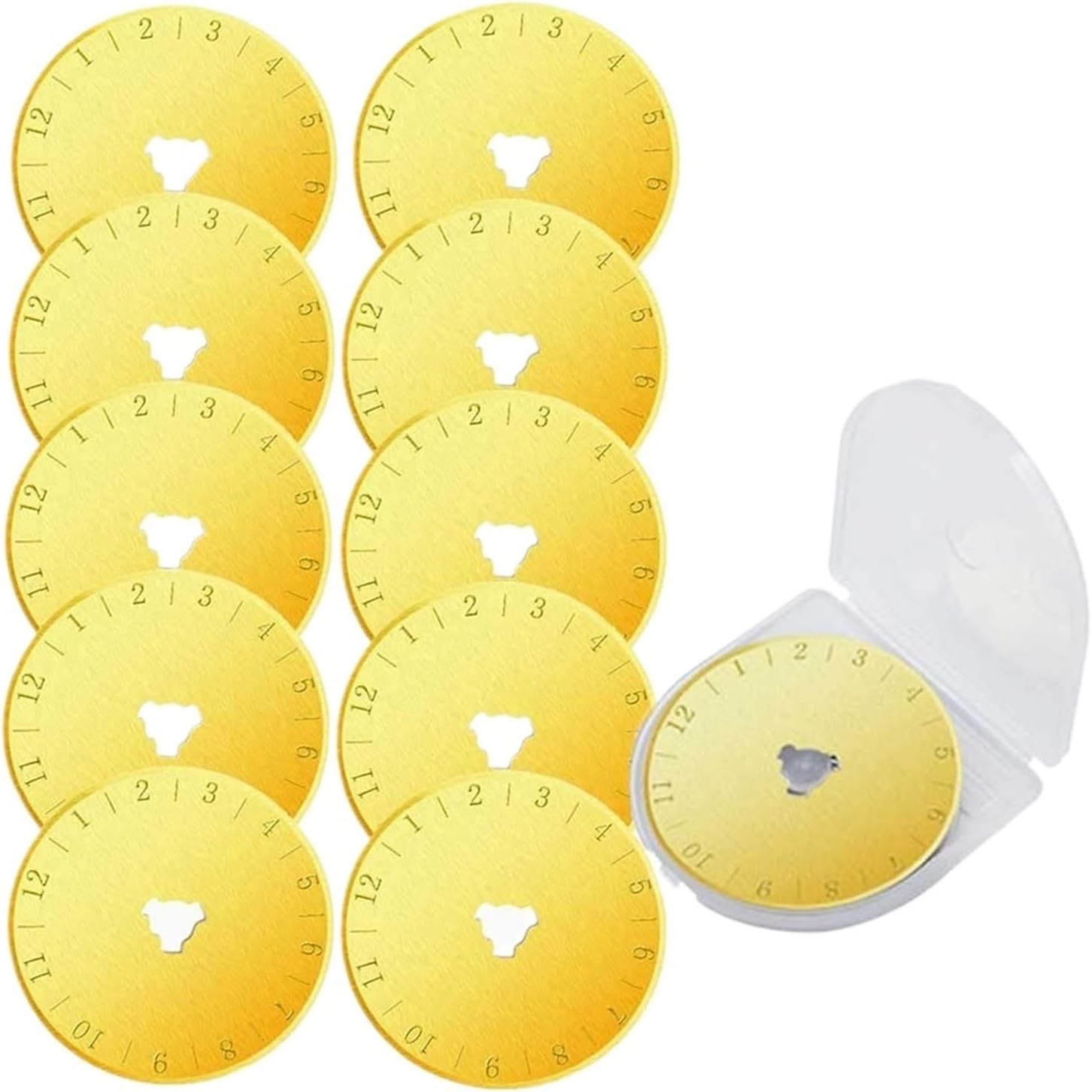 Rotary Cutter Blades 10 Pcs Rotary Cutter Blades 45mm Replacement For Quilting Sewing Art Crafts Sharp Fabric Leather Cutting