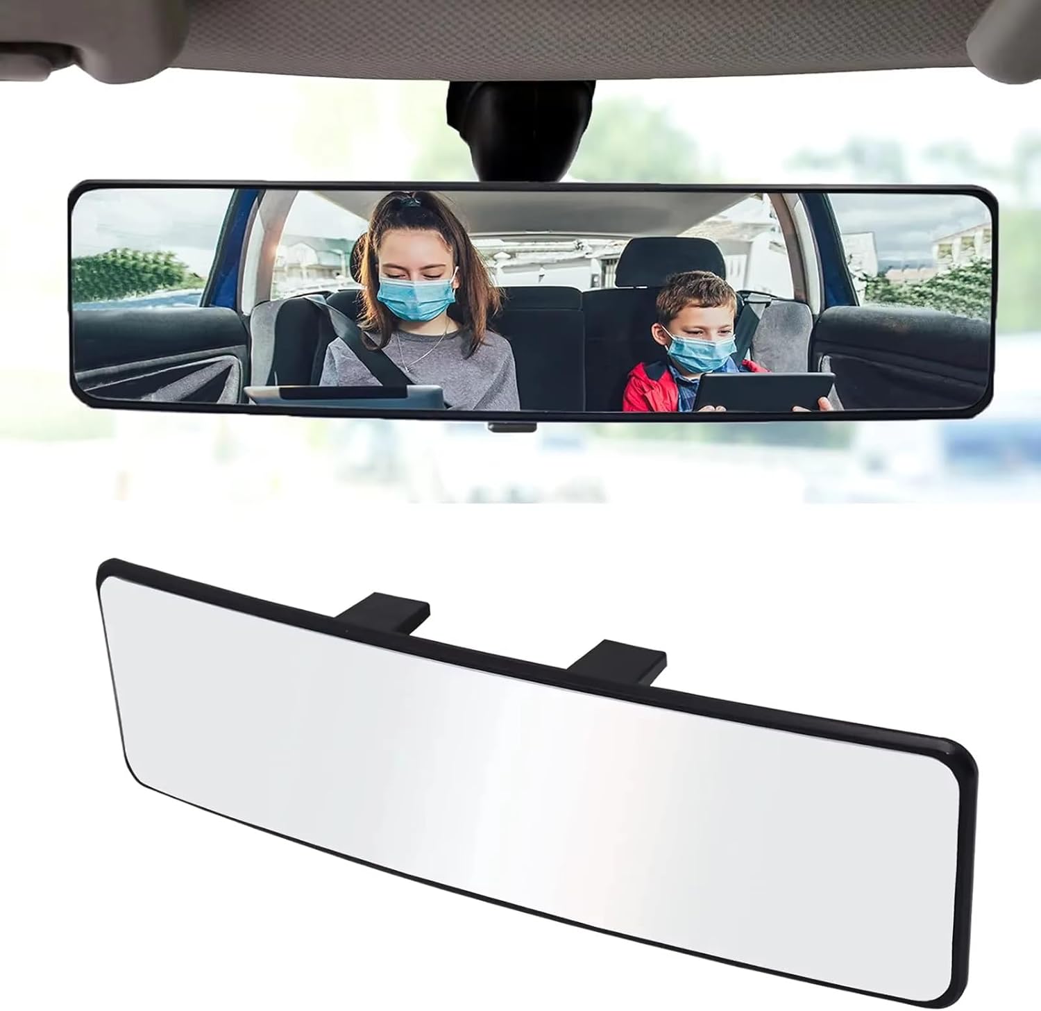Car Interior Large Field Of View Rear-view Mirror Reversing Auxiliary Modification Wide-angle Curved Mirro Interior Rear View Mirror