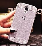 Galaxy S4 Case ,LA GO GO(TM) Beauty Luxury Diamond Hybrid Glitter Bling hard Shiny Sparkling with Crystal Rhinestone Cover Case for Samsung Galaxy S4 i9500 - Retail Packaging (Silver, Diamond Case)