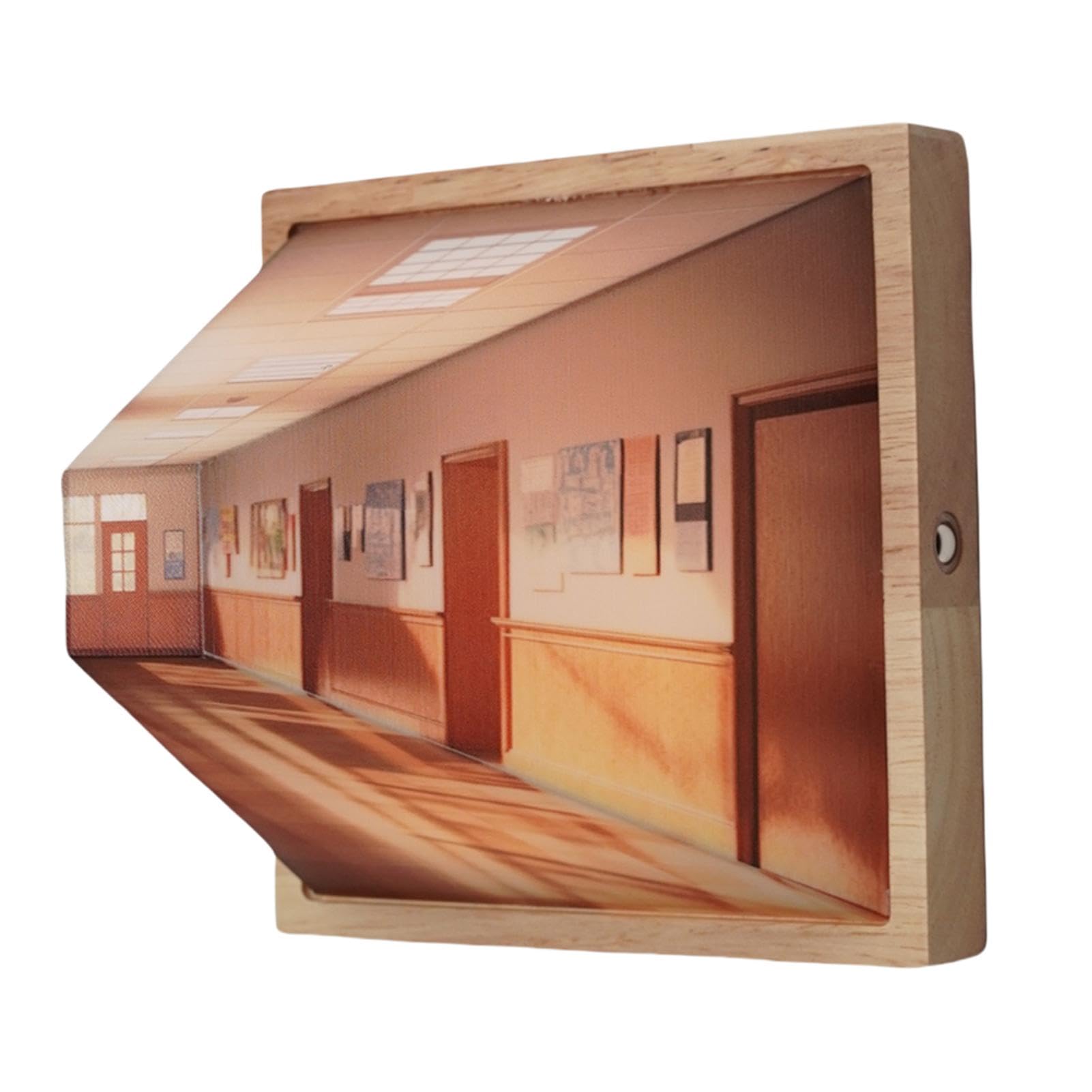 Naked Eye Visual Night Light, Vision Picture Frame Night Lamp, LED Decorative Wall Lamp with 3 Lighting Effects, PunchFree Painting Light, USB Plug-in LED Light for Home Decor