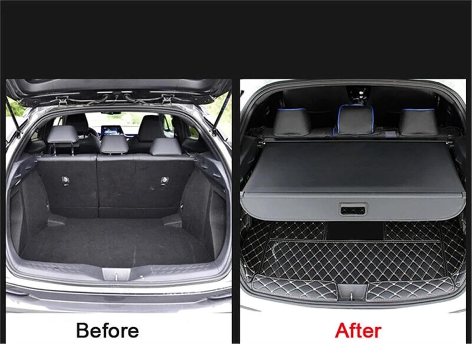 Boot Cover For Toyota For C-HR For CHR 2016-2022 Car Retractable Rear Trunk Cargo Cover Security Shield Shade Luggage Cover 1Set