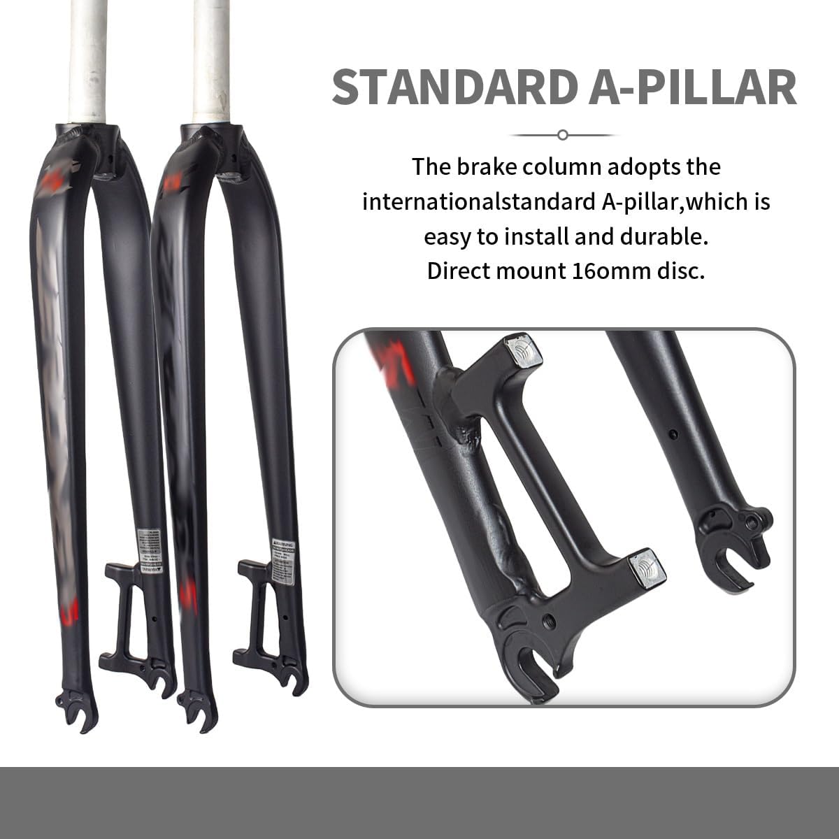 26/27.5/29" Rigid Fork QR Disc Brake 1-1/8" Straight Tube Threadless Mountain Bike Hard Forks Aluminum Alloy Bikes Rigid Fork