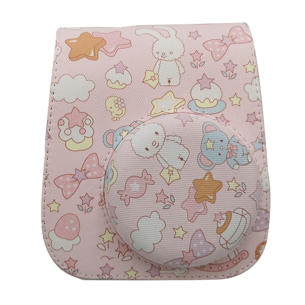 JZS Fujifilm Instax Case - Stylish and Durable PU Material with Easy Access Cover and Detachable Handle - Perfect Camera Bag for On-the-Go - Shoulder Sling Style,Rabbit