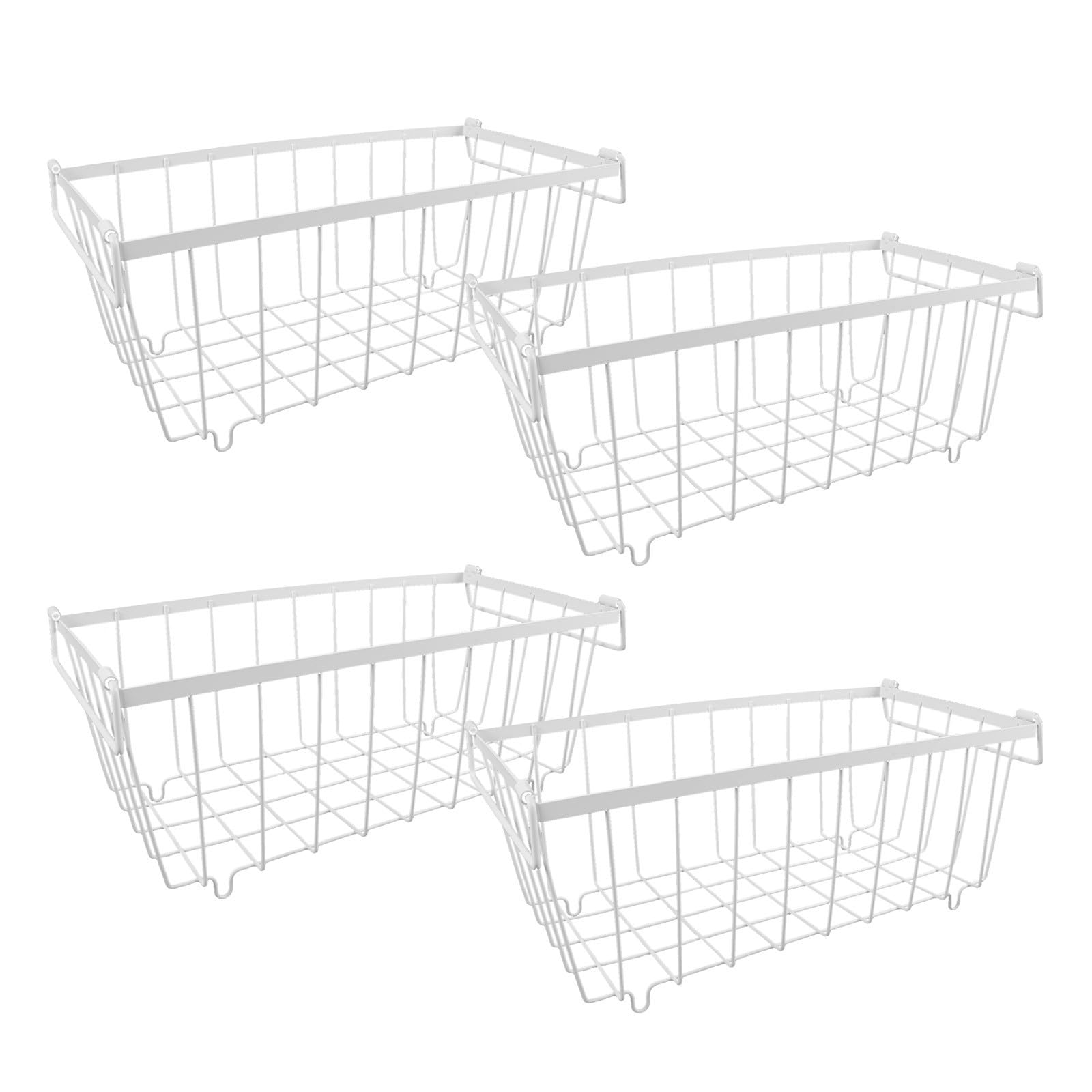 Hemobllo 4 Pièces Panier Métallique pour Congélateur Empilable 5-7 Pieds