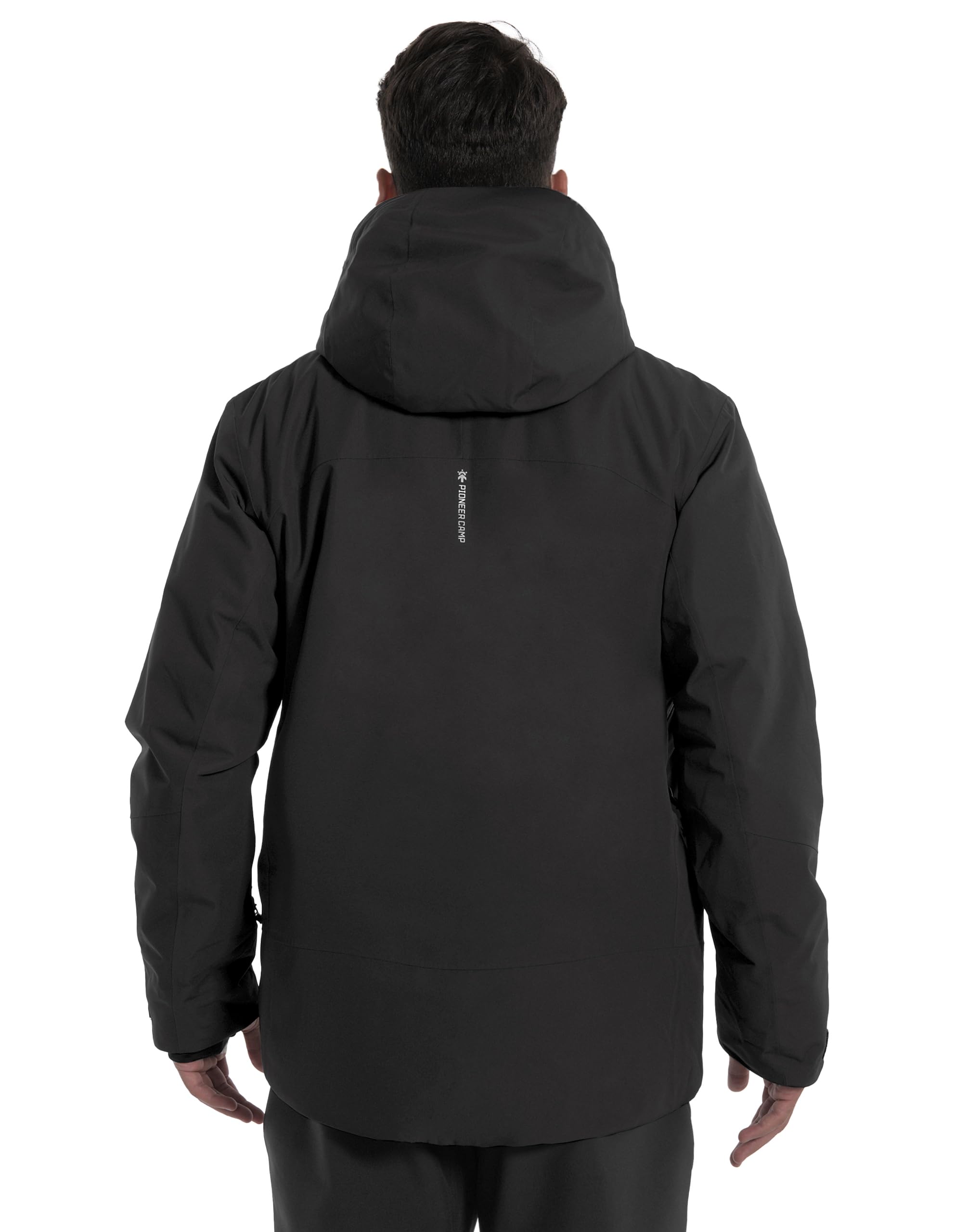 Pioneer Camp Homme Veste de Ski et Réflecteurs RECCO® Imperméable Snowboard avec Multi-Poches, Capuche