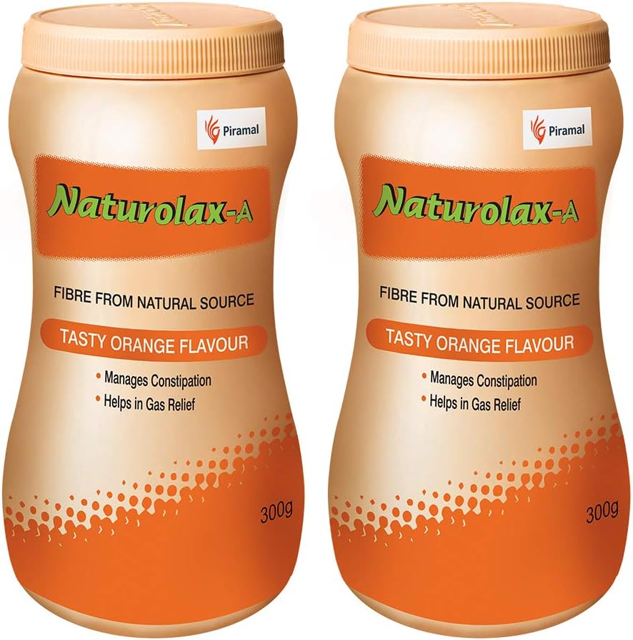 A Isabgol Powder |300g - Pack of 2| Psyllium Husk Powder | Non-Habit Forming Isabgol - Ayurvedic Formula| Fiber Supplements for Digestion| Effectively Relieves Constipation|Orange Flavoured