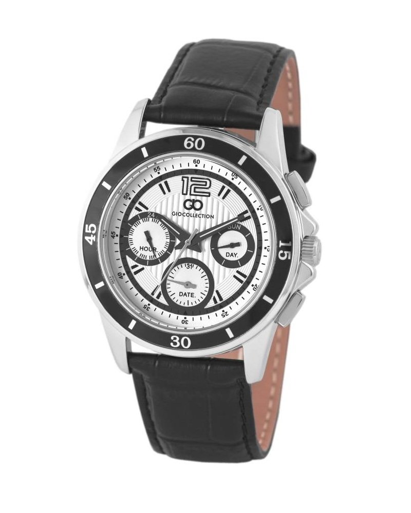 Gio Collection Analog Stainless Steel Multifunction Mens Watch - G1001-66 (Black Dial Multi Colored Strap) (B017SUY5KK) Amazon Price History, Amazon Price Tracker