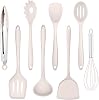 Homikit Silicone Kitchen Utensil Set 8-Piece Cooking Utensils Cooking Cutlery Set Heat-Resistant Non-Stick Kitchen Utensils Cooking Set with Spatula for Cooking Baking Healthy and Dishwasher