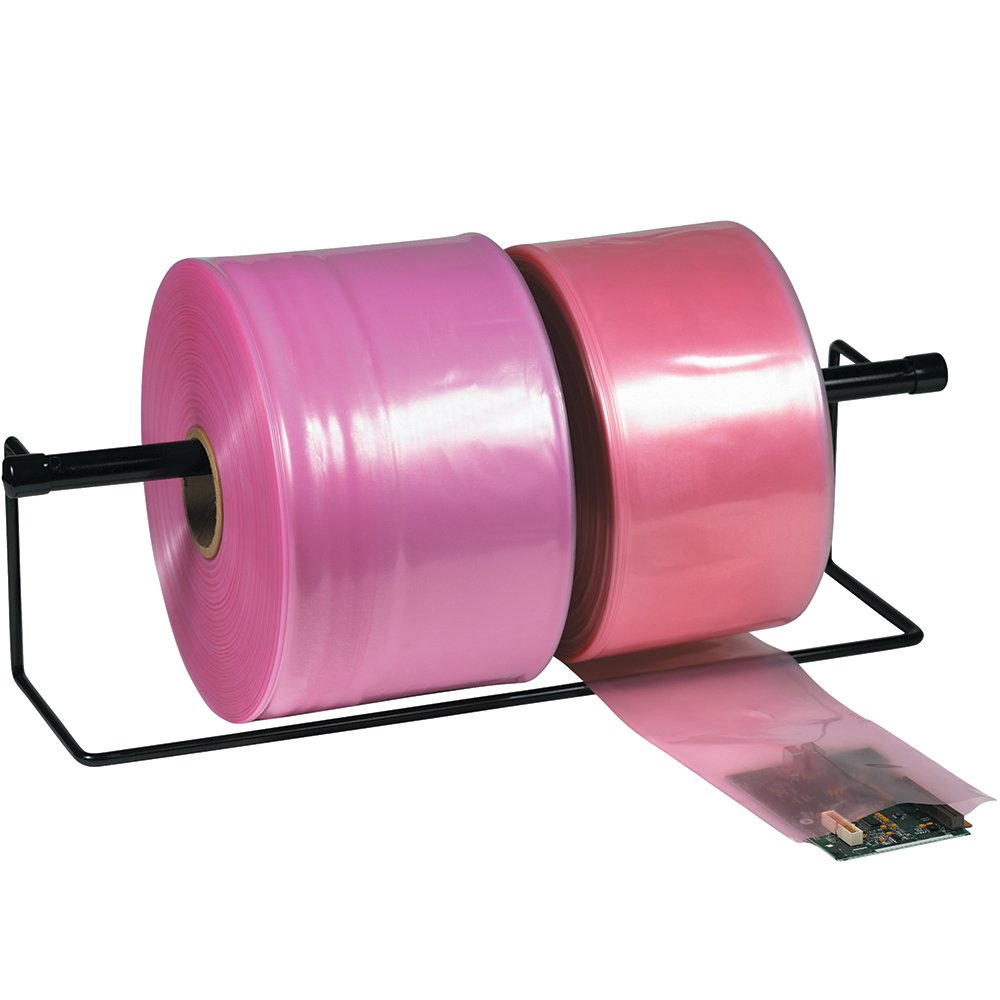 Aviditi Anti-Static Poly Tubing Roll, 10" x 1075', 4 Mil, Pink - for Custom Sized Poly Bags to Package and Store Electronic Components and Accessories